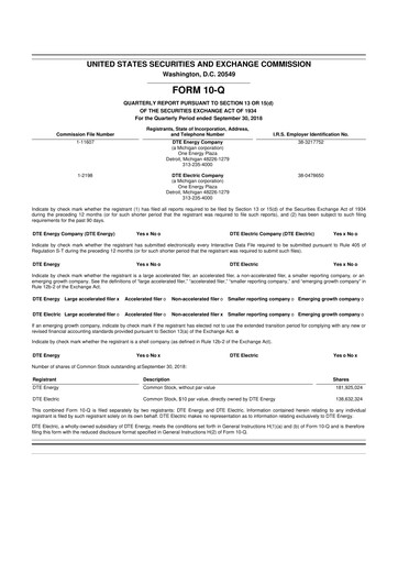 Thumbnail DTE Energy
 10-Q Quarterly Report FY2018 