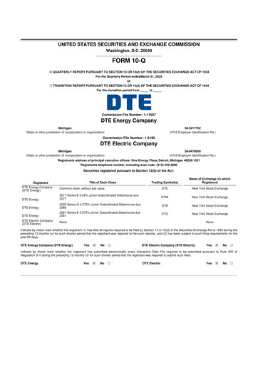 Thumbnail DTE Energy
 10-Q Quarterly Report FY2025 