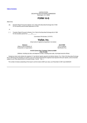 Thumbnail ViaSat 10-Q Quarterly Report FY 