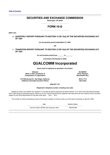 Thumbnail QUALCOMM 10-Q Quarterly Report FY 