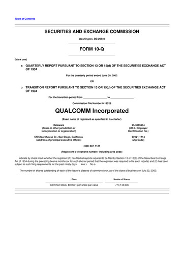 Thumbnail QUALCOMM 10-Q Quarterly Report FY 