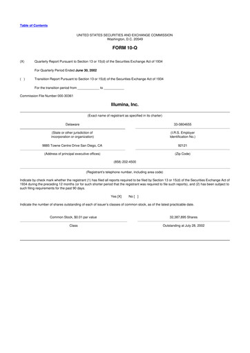 Thumbnail Illumina 10-Q Quarterly Report FY 