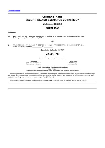 Thumbnail ViaSat 10-Q Quarterly Report FY 