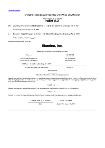 Thumbnail Illumina 10-Q Quarterly Report FY 