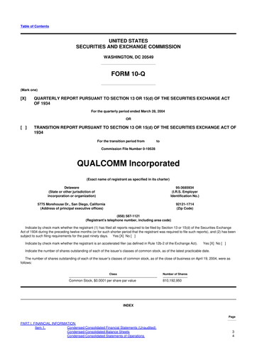 Thumbnail QUALCOMM 10-Q Quarterly Report FY 