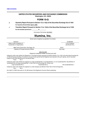 Thumbnail Illumina 10-Q Quarterly Report FY 