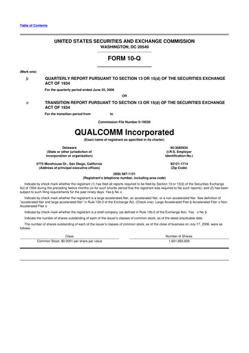 Thumbnail QUALCOMM 10-Q Quarterly Report FY 