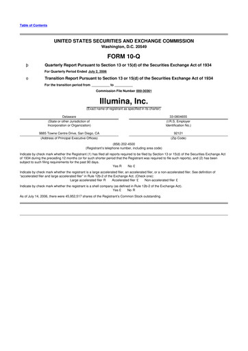 Thumbnail Illumina 10-Q Quarterly Report FY 