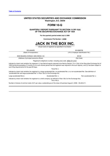 Vorschaubild Jack in the Box
 10-Q Quartalsbericht  