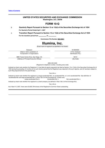 Thumbnail Illumina 10-Q Quarterly Report FY 