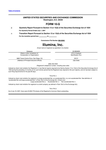 Thumbnail Illumina 10-Q Quarterly Report FY 