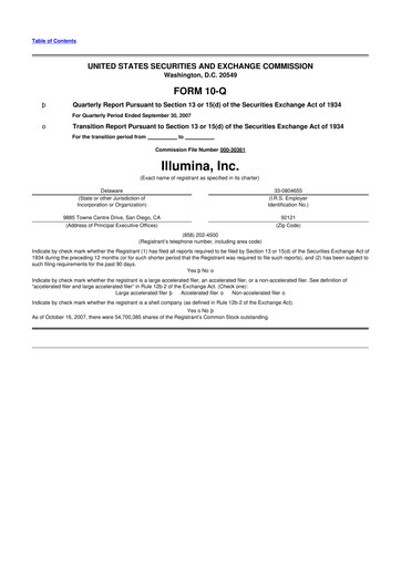 Thumbnail Illumina 10-Q Quarterly Report FY 