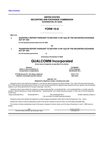 Thumbnail QUALCOMM 10-Q Quarterly Report FY 