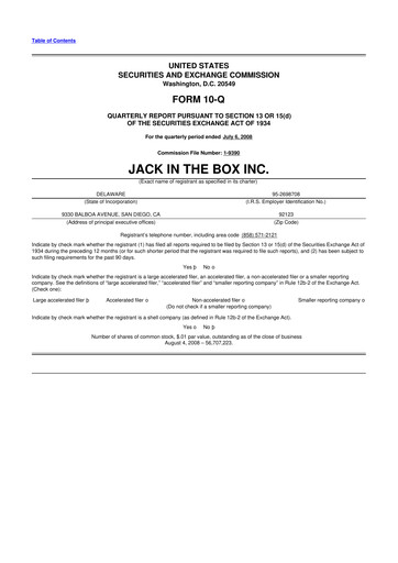 Vorschaubild Jack in the Box
 10-Q Quartalsbericht  