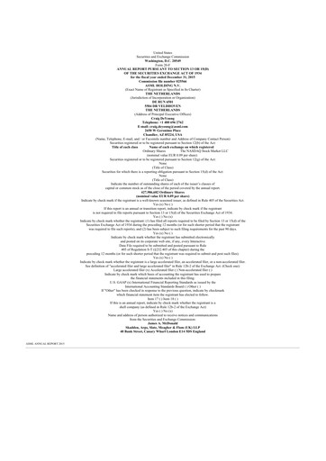 Thumbnail ASML 20-F Annual Report 2015