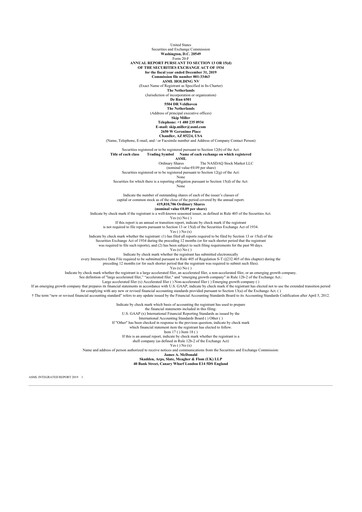 Thumbnail ASML 20-F Annual Report 2019