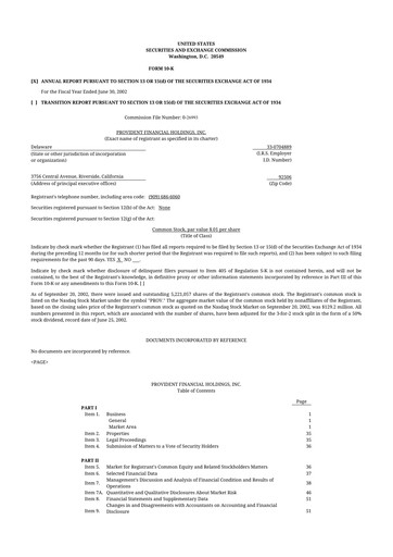 Thumbnail Provident Financial Holdings 10-K Annual Report 