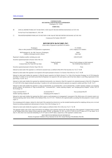 Thumbnail Riverview Bancorp 10-K Annual Report 2022