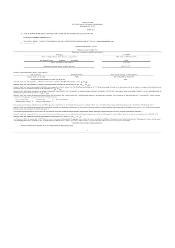 Thumbnail Timberland Bancorp 10-K Annual Report 2025