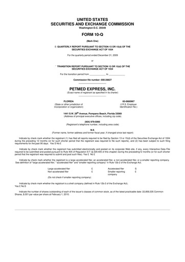 Thumbnail PetMed Express
 10-Q Quarterly Report FY 