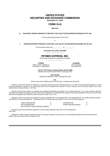 Thumbnail PetMed Express
 10-Q Quarterly Report FY 
