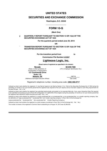 Thumbnail Lightwave Logic 10-Q Quarterly Report FY 