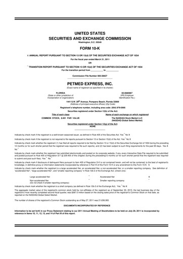 Thumbnail PetMed Express
 10-K Annual Report 