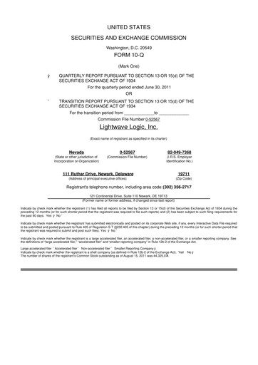 Thumbnail Lightwave Logic 10-Q Quarterly Report FY2011 