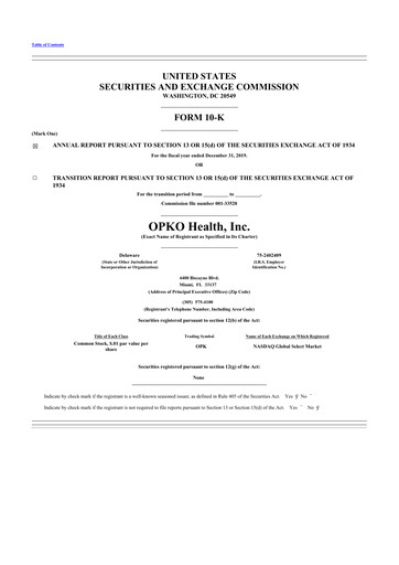 Thumbnail OPKO Health
 10-K Annual Report 2019