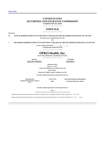 Thumbnail OPKO Health
 10-K Annual Report 2022