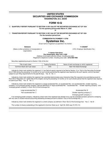 Thumbnail Global Industrial Company 10-Q Quarterly Report FY2020 