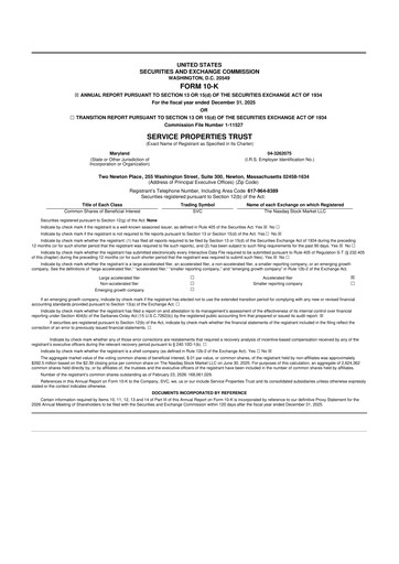 Thumbnail Service Properties Trust 10-K Annual Report 2025