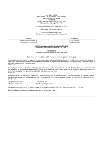 Thumbnail AIM ImmunoTech
 10-Q Quarterly Report FY2014 