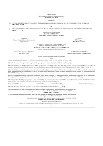 Thumbnail Banner Bank
 10-K Annual Report 2014