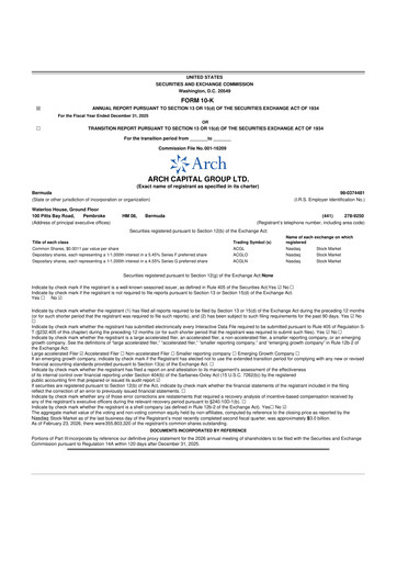 Thumbnail Arch Capital 10-K Annual Report 2025