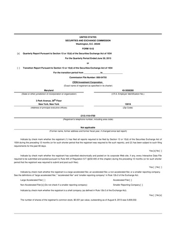 Thumbnail CION Investment Corporation 10-Q Quarterly Report FY 