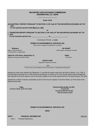 Thumbnail Perma-Fix Environmental Services 10-Q Quarterly Report FY 