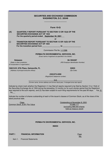 Thumbnail Perma-Fix Environmental Services 10-Q Quarterly Report FY 