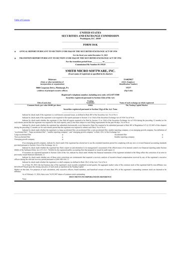 Thumbnail Smith Micro Software
 10-K Annual Report 2023