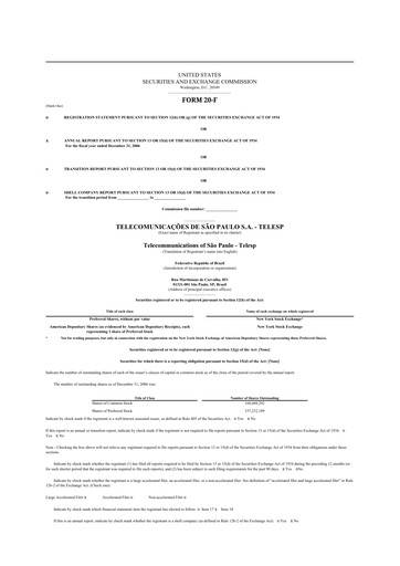 Thumbnail Telefonica Brasil 20-F Annual Report 