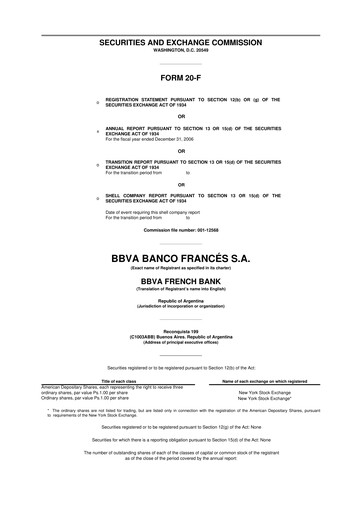 Thumbnail BBVA Argentina 20-F Annual Report 