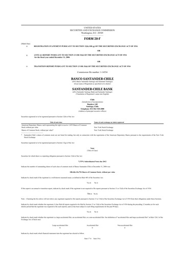 Thumbnail Banco Santander-Chile 20-F Annual Report 