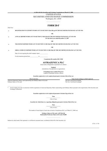 Thumbnail AstraZeneca 20-F Annual Report 