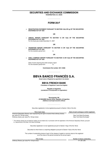 Thumbnail BBVA Argentina 20-F Annual Report 