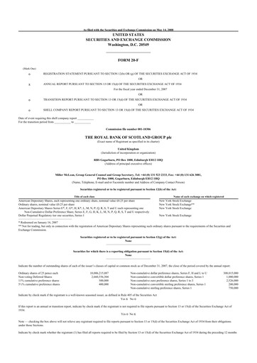 Miniature NatWest Group 20-F Rapport annuel 