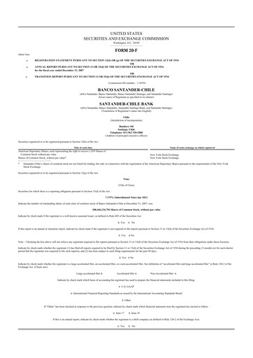 Thumbnail Banco Santander-Chile 20-F Annual Report 