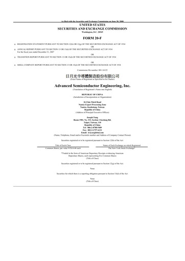 Vorschaubild ASE Group
 20-F Jahresbericht 