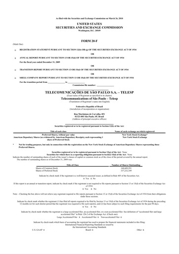 Thumbnail Telefonica Brasil 20-F Annual Report 