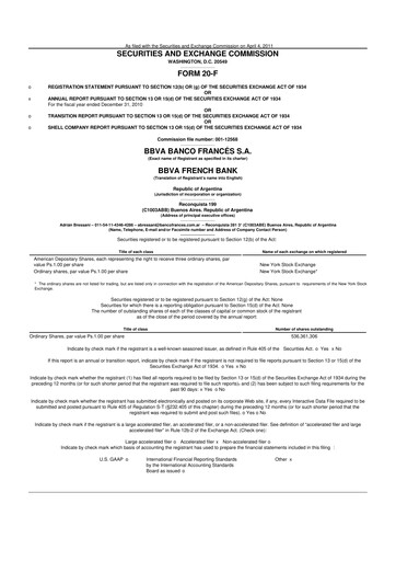 Thumbnail BBVA Argentina 20-F Annual Report 