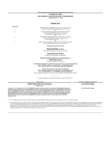 Thumbnail Telefónica 20-F Annual Report 